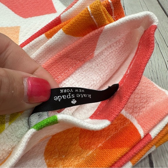 NWT Kate Spade Citrus Print Kitchen dish Towels 2pc lemon orange beach - Picture 5 of 6